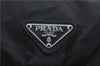 Authentic PRADA Nylon Leather Backpack Black J2113