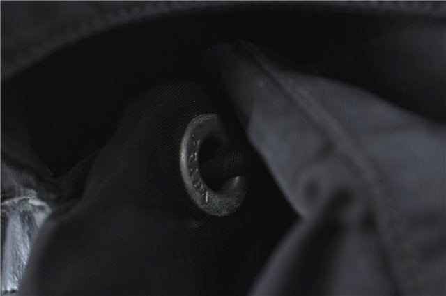 Authentic PRADA Nylon Leather Backpack Black J2113