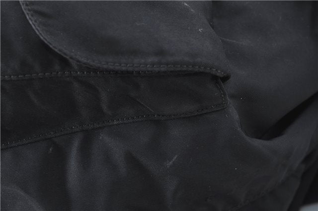 Authentic PRADA Nylon Leather Backpack Black J2113