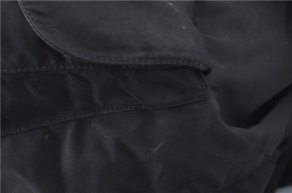 Authentic PRADA Nylon Leather Backpack Black J2113