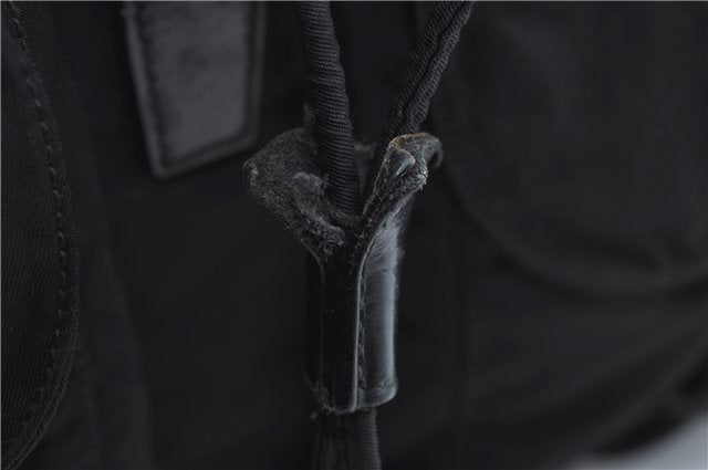 Authentic PRADA Nylon Leather Backpack Black J2113