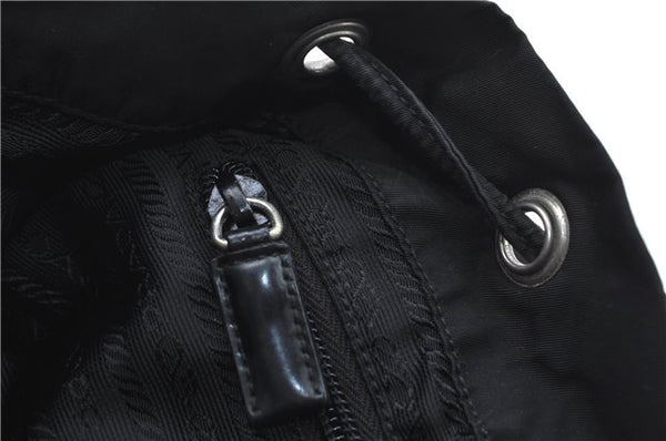 Authentic PRADA Nylon Leather Backpack Black J2113