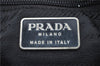Authentic PRADA Nylon Leather Backpack Black J2113