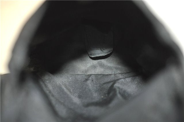 Authentic PRADA Nylon Leather Backpack Black J2113