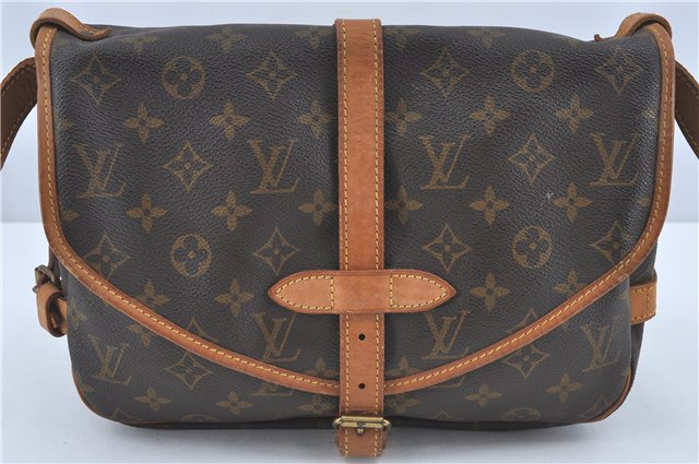 Auth Louis Vuitton Monogram Saumur 30 Shoulder Cross Body Bag M42256 LV J2115