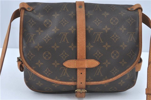 Auth Louis Vuitton Monogram Saumur 30 Shoulder Cross Body Bag M42256 LV J2115