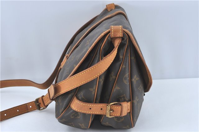 Auth Louis Vuitton Monogram Saumur 30 Shoulder Cross Body Bag M42256 LV J2115