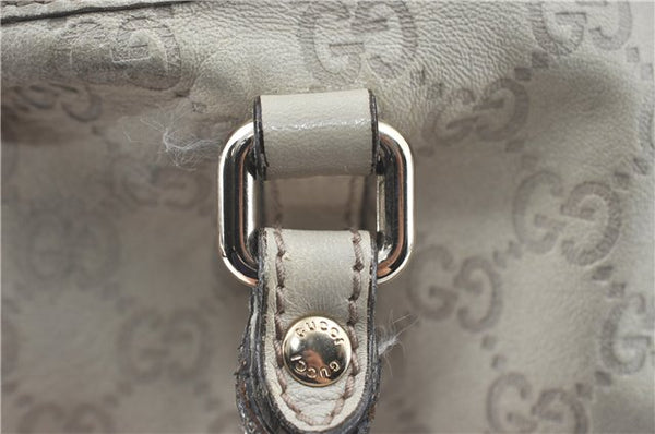 Authentic GUCCI Guccissima GG Leather Shoulder Tote Bag 197953 White J2116