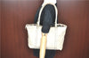 Authentic GUCCI Guccissima GG Leather Shoulder Tote Bag 197953 White J2116