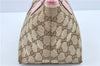Auth GUCCI Children's Sherry Line GG Canvas Leather Hand Bag 284728 Brown J2117