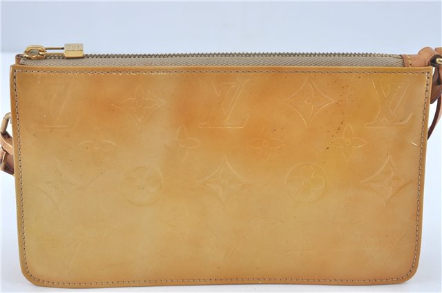 Authentic Louis Vuitton Vernis Lexington Hand Bag Pouch Yellow M91010 LV J2119