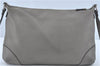 Authentic FENDI Selleria Shoulder Cross Body Bag Leather Gray J2120