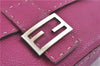 Auth FENDI Selleria Mamma Baguette Shoulder Hand Bag Purse Leather Pink J2124