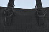 Authentic FENDI Zucchino Hand Tote Bag Purse Canvas Leather Black J2125