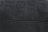 Authentic FENDI Zucchino Hand Tote Bag Purse Canvas Leather Black J2125