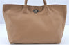 Authentic FENDI Selleria Shoulder Tote Bag Leather Beige J2126