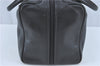 Authentic YVES SAINT LAURENT Hand Boston Bag Purse Leather Black J2127