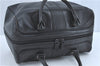 Authentic YVES SAINT LAURENT Hand Boston Bag Purse Leather Black J2127