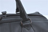 Authentic YVES SAINT LAURENT Hand Boston Bag Purse Leather Black J2127