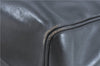 Authentic YVES SAINT LAURENT Hand Boston Bag Purse Leather Black J2127