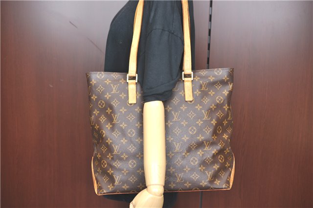 Authentic Louis Vuitton Monogram Cabas Mezzo Hand Tote Bag M51151 LV J2128
