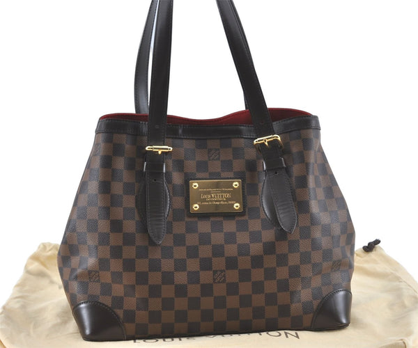 Authentic Louis Vuitton Damier Hampstead MM Shoulder Tote Bag N51204 LV J2130