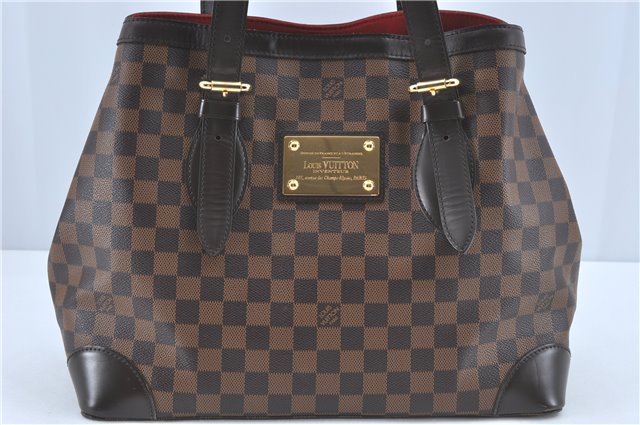Authentic Louis Vuitton Damier Hampstead MM Shoulder Tote Bag N51204 LV J2130