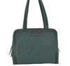 Authentic PRADA Nylon Tessuto Leather Shoulder Tote Bag Green J2131
