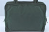 Authentic PRADA Nylon Tessuto Leather Shoulder Tote Bag Green J2131