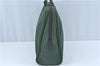 Authentic PRADA Nylon Tessuto Leather Shoulder Tote Bag Green J2131