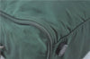 Authentic PRADA Nylon Tessuto Leather Shoulder Tote Bag Green J2131