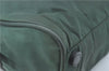 Authentic PRADA Nylon Tessuto Leather Shoulder Tote Bag Green J2131