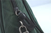 Authentic PRADA Nylon Tessuto Leather Shoulder Tote Bag Green J2131