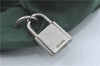 Authentic PRADA Nylon Tessuto Leather Shoulder Tote Bag Green J2131