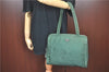 Authentic PRADA Nylon Tessuto Leather Shoulder Tote Bag Green J2131