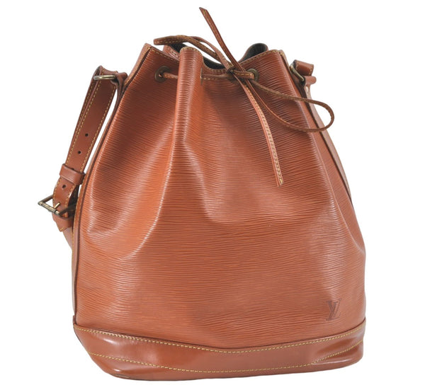 Authentic Louis Vuitton Epi Noe Shoulder Bag Brown M44028 LV J2132