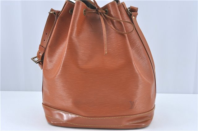 Authentic Louis Vuitton Epi Noe Shoulder Bag Brown M44028 LV J2132
