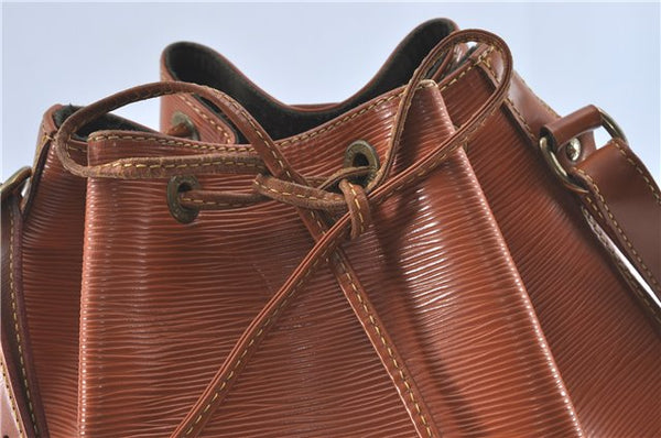 Authentic Louis Vuitton Epi Noe Shoulder Bag Brown M44028 LV J2132