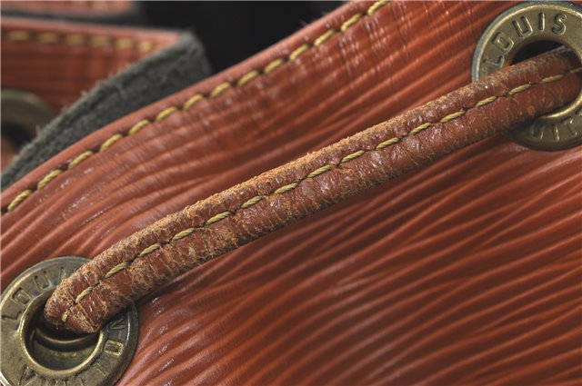 Authentic Louis Vuitton Epi Noe Shoulder Bag Brown M44028 LV J2132