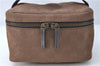 Authentic GUCCI Vanity Hand Bag Purse Canvas Leather 106646 Brown J2133