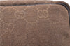 Authentic GUCCI Vanity Hand Bag Purse Canvas Leather 106646 Brown J2133