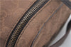 Authentic GUCCI Vanity Hand Bag Purse Canvas Leather 106646 Brown J2133