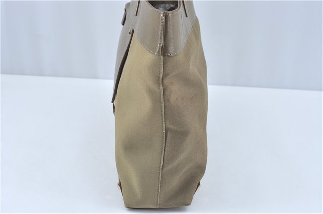 Authentic GUCCI Tote Hand Bag Nylon Leather 0021105 Beige J2134