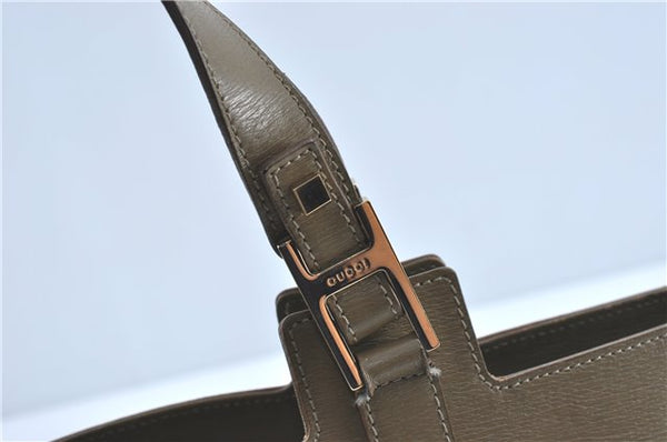 Authentic GUCCI Tote Hand Bag Nylon Leather 0021105 Beige J2134