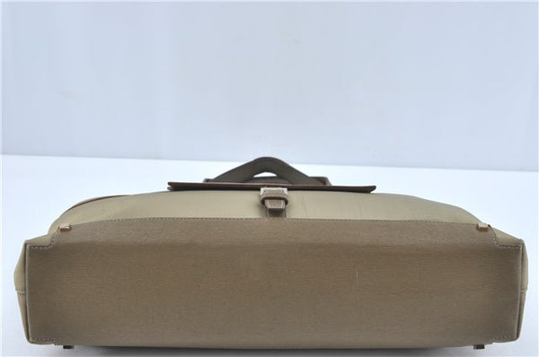 Authentic GUCCI Tote Hand Bag Nylon Leather 0021105 Beige J2134