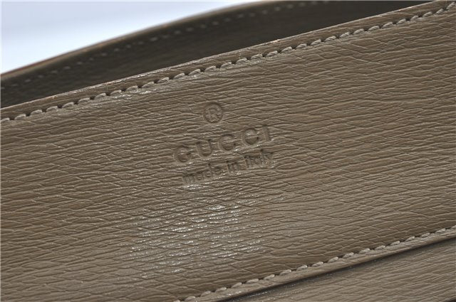 Authentic GUCCI Tote Hand Bag Nylon Leather 0021105 Beige J2134