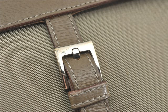 Authentic GUCCI Tote Hand Bag Nylon Leather 0021105 Beige J2134