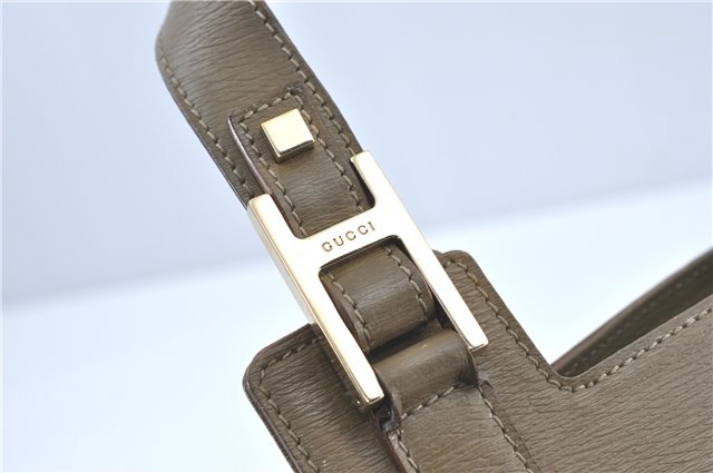 Authentic GUCCI Tote Hand Bag Nylon Leather 0021105 Beige J2134