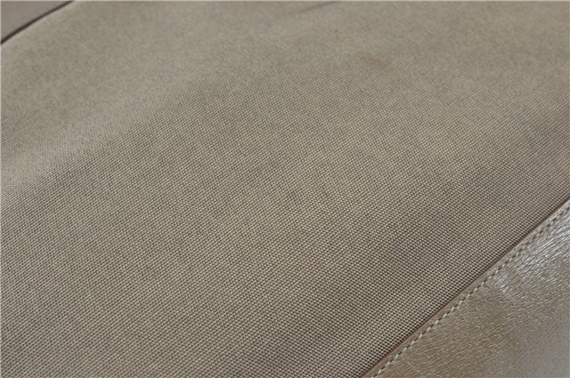Authentic GUCCI Tote Hand Bag Nylon Leather 0021105 Beige J2134