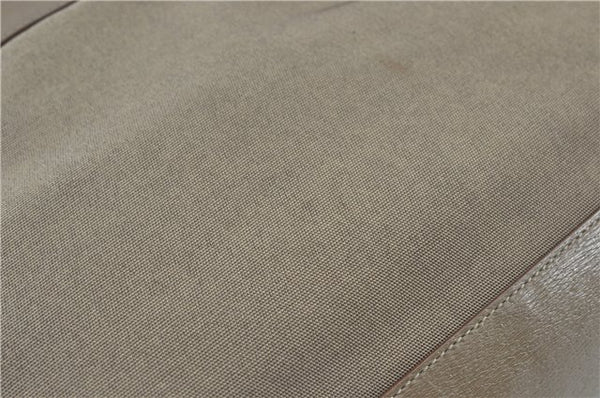 Authentic GUCCI Tote Hand Bag Nylon Leather 0021105 Beige J2134